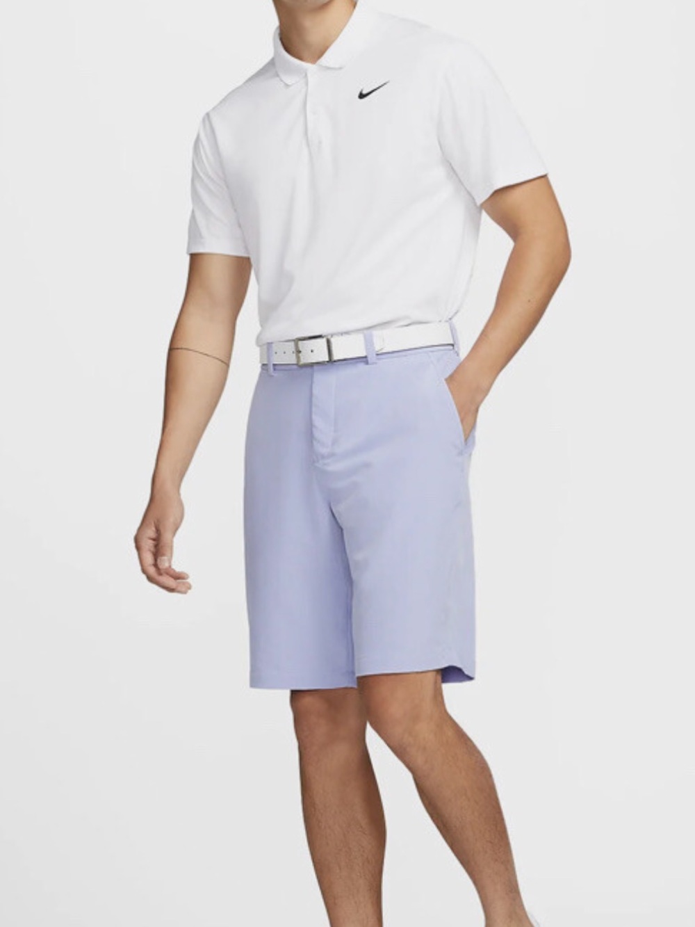 New Men's Nike Golf Dri-FIT Hybrid 10.5" Shorts Sz 28 Light Thistle